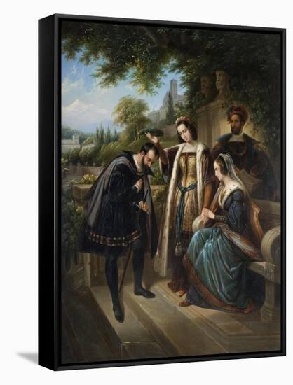 Queen Isabella and Columbus-Henry Nelson O'Neil-Framed Stretched Canvas