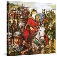 Queen Isabella Invading England-Clive Uptton-Stretched Canvas