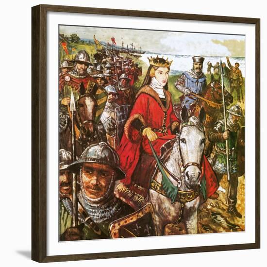 Queen Isabella Invading England-Clive Uptton-Framed Giclee Print