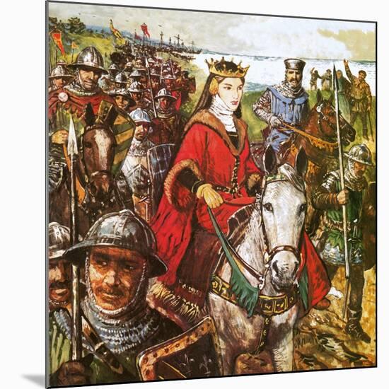Queen Isabella Invading England-Clive Uptton-Mounted Giclee Print