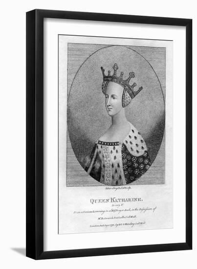 Queen Katharine, (Catherine of Valoi), Queen Consort of England of Henry V-S Harding-Framed Giclee Print