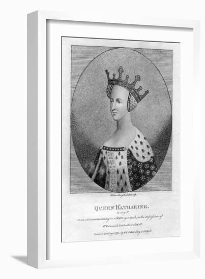 Queen Katharine, (Catherine of Valoi), Queen Consort of England of Henry V-S Harding-Framed Giclee Print