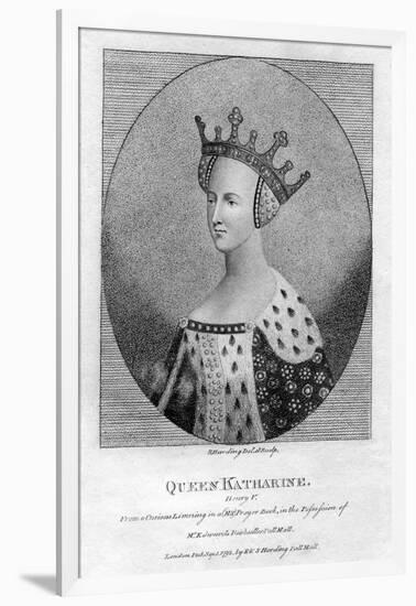 Queen Katharine, (Catherine of Valoi), Queen Consort of England of Henry V-S Harding-Framed Giclee Print