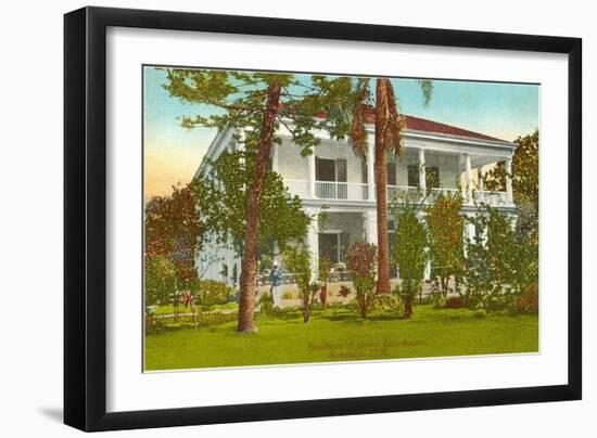 Queen Liliuokalani House, Honolulu, Hawaii-null-Framed Art Print