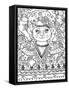 Queen Line Art-Oxana Zaika-Framed Stretched Canvas