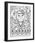 Queen Line Art-Oxana Zaika-Framed Giclee Print