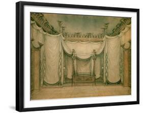 Queen Louise's Bedroom, Schloss Charlottenburg, First Design, 1809-10-Karl Friedrich Schinkel-Framed Giclee Print