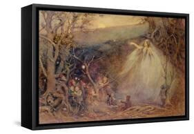 Queen Mab from Shelley's Poem-Henry Meynell Rheam-Framed Stretched Canvas