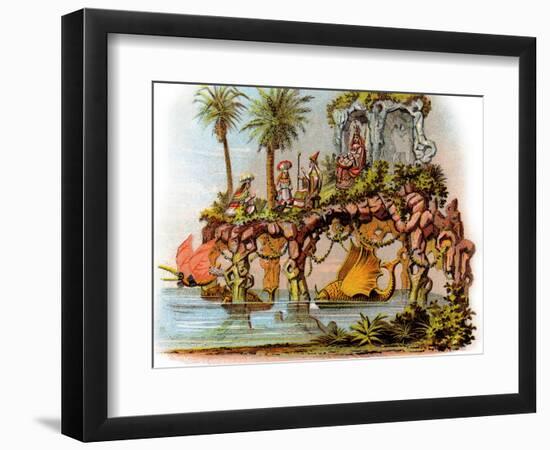 Queen - Mardi Gras Parade Float Design-null-Framed Art Print