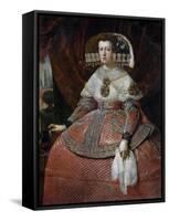 Queen Maria Anna of Spain by Diego Rodriguez De Silva Y Velazquez-null-Framed Stretched Canvas