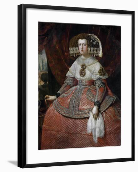 Queen Maria Anna of Spain by Diego Rodriguez De Silva Y Velazquez-null-Framed Giclee Print