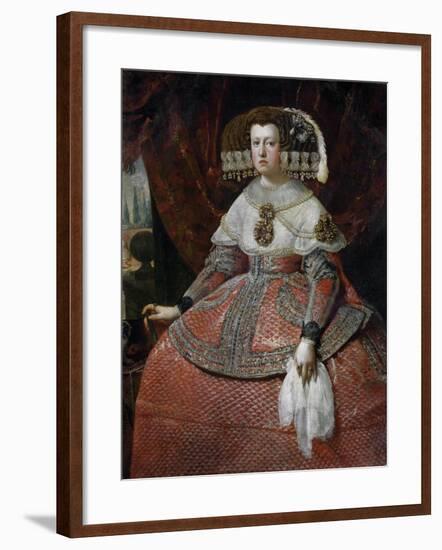 Queen Maria Anna of Spain by Diego Rodriguez De Silva Y Velazquez-null-Framed Giclee Print