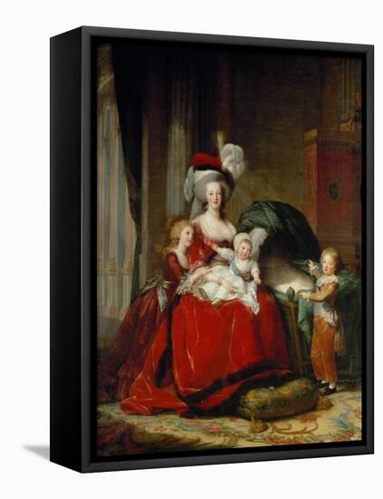 Queen Marie-Antoinette and Her Children, 1787-Elisabeth Louise Vigee-LeBrun-Framed Stretched Canvas