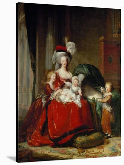 Queen Marie-Antoinette and Her Children, 1787-Elisabeth Louise Vigee-LeBrun-Stretched Canvas