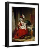 Queen Marie-Antoinette and Her Children, 1787-Elisabeth Louise Vigee-LeBrun-Framed Giclee Print