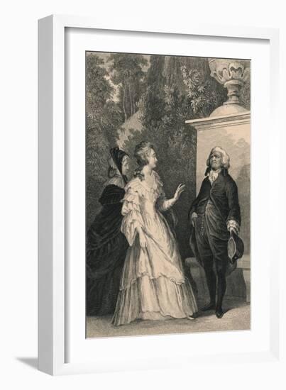 Queen Marie Antoinette and Mirabeau, C1832-Charles W Sharpe-Framed Giclee Print