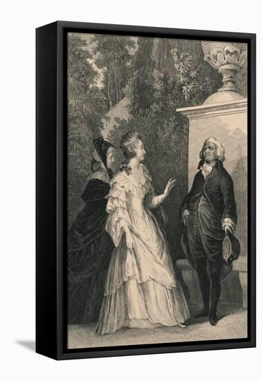 Queen Marie Antoinette and Mirabeau, C1832-Charles W Sharpe-Framed Stretched Canvas