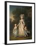 Queen Marie Antoinette of France and Two of Her Children Walking in the Park of Trianon, 1785-Adolf Ulrik Wertmüller-Framed Giclee Print