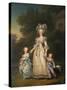 Queen Marie Antoinette of France and Two of Her Children Walking in the Park of Trianon, 1785-Adolf Ulrik Wertmüller-Stretched Canvas