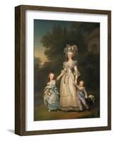 Queen Marie Antoinette of France and Two of Her Children Walking in the Park of Trianon, 1785-Adolf Ulrik Wertmüller-Framed Giclee Print