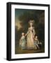 Queen Marie Antoinette of France and Two of Her Children Walking in the Park of Trianon, 1785-Adolf Ulrik Wertmüller-Framed Giclee Print