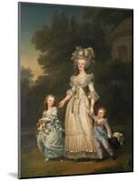 Queen Marie Antoinette of France and Two of Her Children Walking in the Park of Trianon, 1785-Adolf Ulrik Wertmüller-Mounted Giclee Print