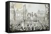 Queen Marie Antoinette to the Scaffold, 1793-null-Framed Stretched Canvas