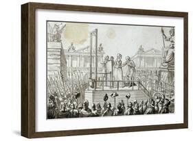 Queen Marie Antoinette to the Scaffold, 1793-null-Framed Giclee Print