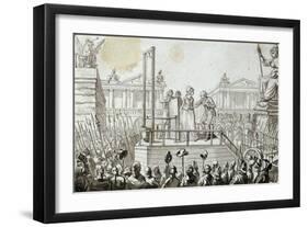 Queen Marie Antoinette to the Scaffold, 1793-null-Framed Giclee Print