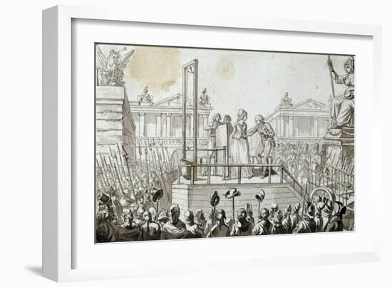 Queen Marie Antoinette to the Scaffold, 1793-null-Framed Giclee Print