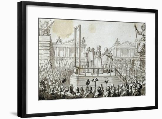 Queen Marie Antoinette to the Scaffold, 1793-null-Framed Giclee Print