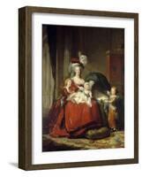 Queen Marie Antoinette with Her Children, 1787-Elisabeth Vigee Le Brun-Framed Art Print