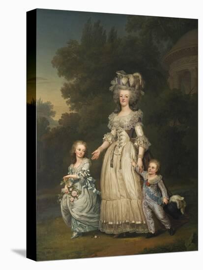 Queen Marie Antoinette with her Children in the Park of Trianon, 1785-Adolf Ulrich Wertmuller-Stretched Canvas