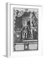 Queen Marie de Medicis and Louis XIII as a Child, Engraved by Nicolas de Mathoniere-Francois Quesnel-Framed Giclee Print