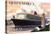 Queen Mary 2 - Halifax, Nova Scotia-Lantern Press-Stretched Canvas