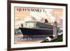 Queen Mary 2 - Halifax, Nova Scotia-Lantern Press-Framed Art Print