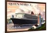 Queen Mary 2 - Halifax, Nova Scotia-Lantern Press-Framed Art Print