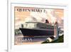 Queen Mary 2 - Halifax, Nova Scotia-Lantern Press-Framed Premium Giclee Print