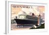 Queen Mary 2 - Halifax, Nova Scotia-Lantern Press-Framed Art Print