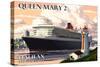 Queen Mary 2 - Halifax, Nova Scotia-Lantern Press-Stretched Canvas