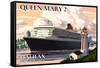 Queen Mary 2 - Halifax, Nova Scotia-Lantern Press-Framed Stretched Canvas