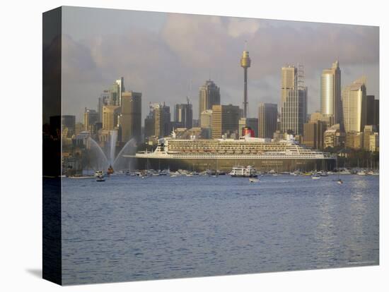 Queen Mary 2 on Maiden Voyage Arriving in Sydney Harbour, New South Wales, Australia-Mark Mawson-Stretched Canvas