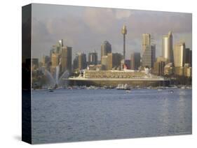 Queen Mary 2 on Maiden Voyage Arriving in Sydney Harbour, New South Wales, Australia-Mark Mawson-Stretched Canvas