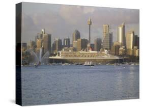 Queen Mary 2 on Maiden Voyage Arriving in Sydney Harbour, New South Wales, Australia-Mark Mawson-Stretched Canvas