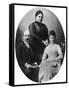 Queen Mary and Her Parents, the Duke and Duchess of Teck, C1890-1900-null-Framed Stretched Canvas