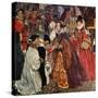 Queen Mary and Princess Elizabeth Entering London, 1553-John Byam Shaw-Stretched Canvas