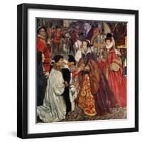 Queen Mary and Princess Elizabeth Entering London, 1553-John Byam Shaw-Framed Giclee Print