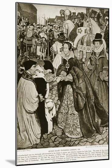 Queen Mary Entering London, 1553-John Byam Shaw-Mounted Giclee Print