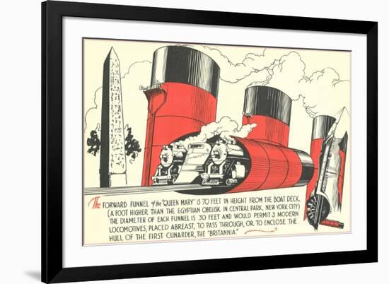 Queen Mary Funnel Size-null-Framed Art Print