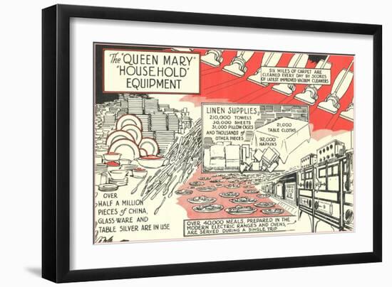 Queen Mary Household Equipment-null-Framed Art Print